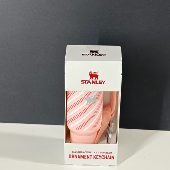 Stanley Ornament Keychain Polka Dot Frost and Strawberry Cream Twist Set BNIB - Picture 3 of 6